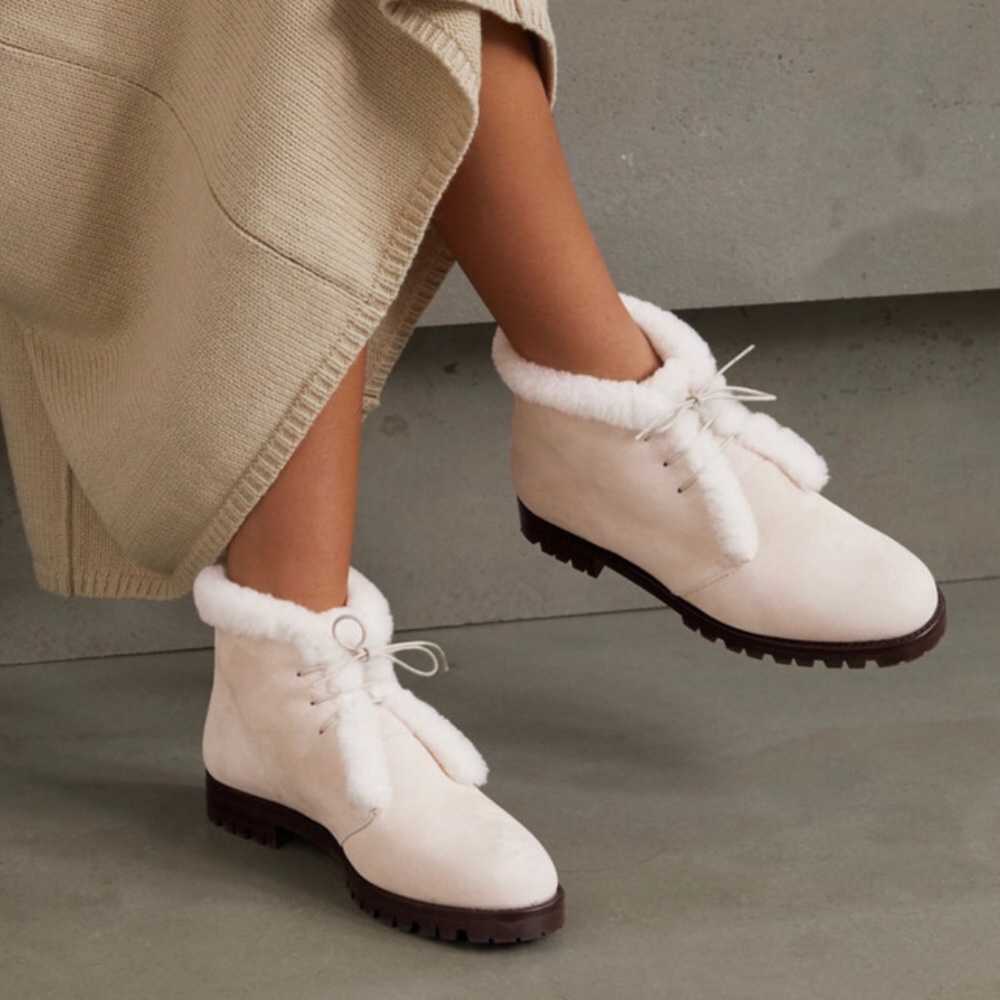 🆕 Manolo Blahnik Mircus Suede Booties NWB sz 5.5